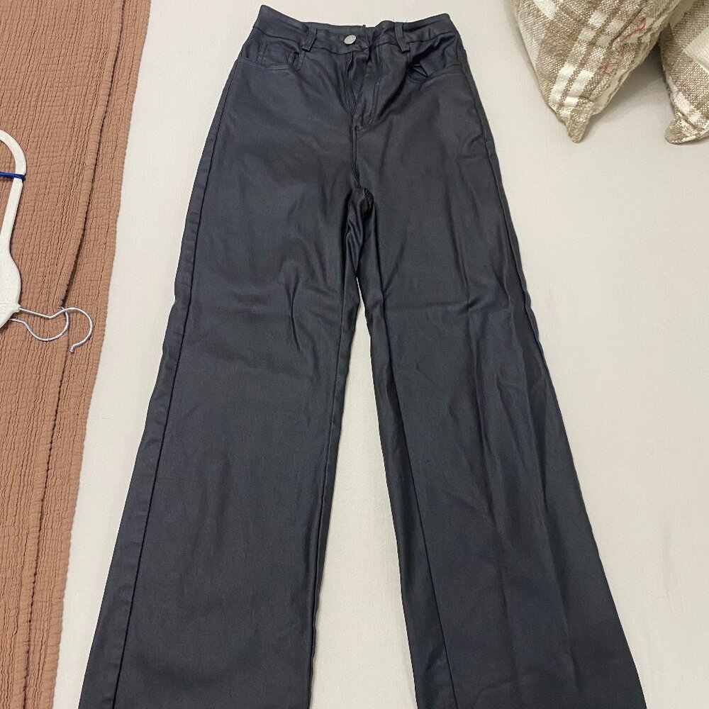 SHEIN Black Leather Pants